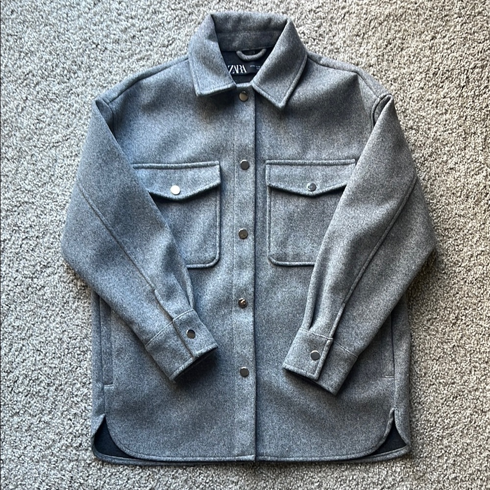 Gray Button-Up Jacket